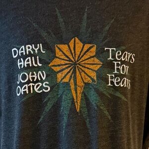 Hall & Oates x Tears For Fears 2017 Tour Tee XL — Rock Vibes, Vintage Fade
